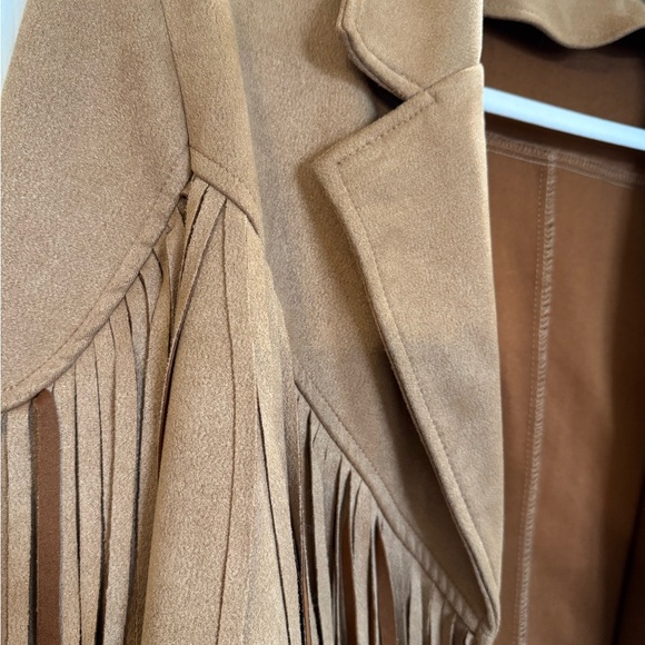 Tan Fringe Women's Jacket - Picture 3 of 3